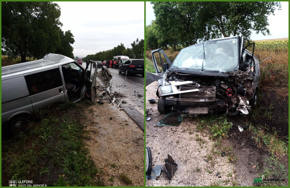 FOTO // Accident grav la Fălești. Trei persoane au avut de suferit după ce o Toyota și un Ford s-au tamponat frontal